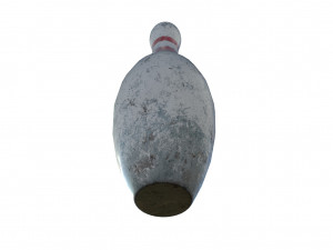 pbr old bowling pin Modelo 3D