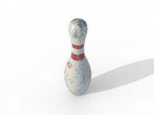 pbr old bowling pin Modelo 3D