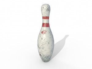 pbr old bowling pin Modelo 3D