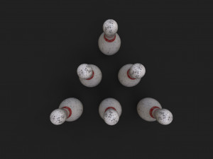 pbr old bowling pin Modelo 3D