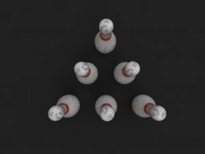 pbr old bowling pin 3D Model