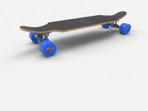 long board pbr textures 3D Модель