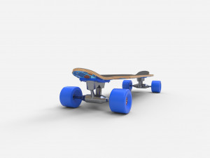 long board pbr textures 3D Модель