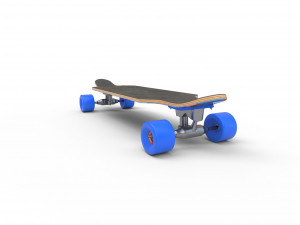 long board pbr textures 3D Модель