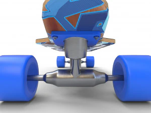 long board pbr textures 3D Model
