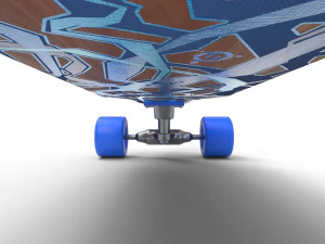 long board pbr textures 3D Model