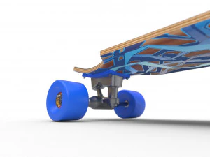 long board pbr textures 3D Model