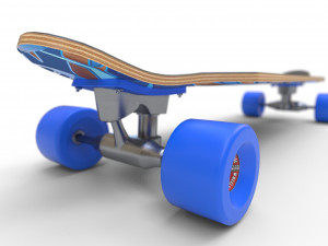 long board pbr textures 3D Модель