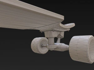 long board pbr textures 3D Model