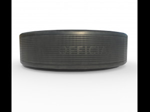 hockey puck low poly pbr textures 3 types Model 3D