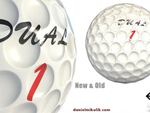 golf ball low poly pbr textures 2 types 3D Модель