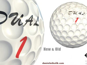 balle de golf low poly pbr textures 2 types Modèle 3D
