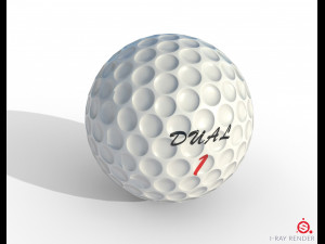 golf ball low poly pbr textures 2 types 3D 模型