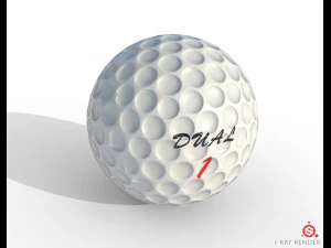 golf ball low poly pbr textures 2 types 3D Model