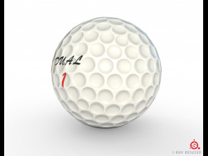 golf ball low poly pbr textures 2 types 3D 模型