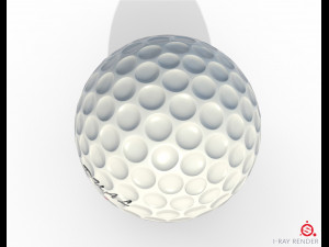 golf ball low poly pbr textures 2 types 3D 模型