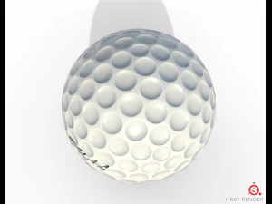 golf ball low poly pbr textures 2 types 3D Model
