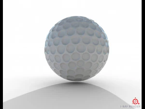 golf ball low poly pbr textures 2 types 3D Model