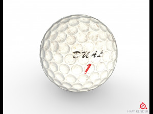 golf ball low poly pbr textures 2 types 3D 模型