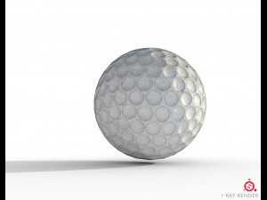 golf ball low poly pbr textures 2 types 3D 模型