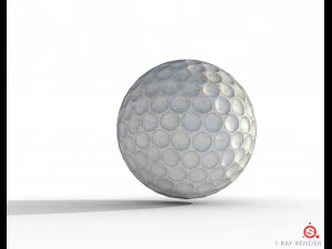 golf ball low poly pbr textures 2 types 3D Model
