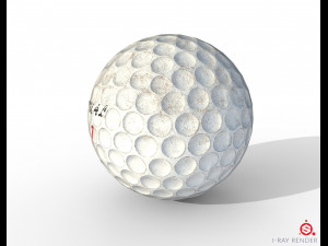golf ball low poly pbr textures 2 types 3D 模型