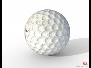 golf ball low poly pbr textures 2 types 3D Model