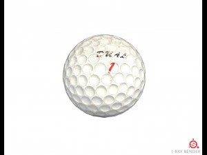 golf ball low poly pbr textures 2 types 3D Model