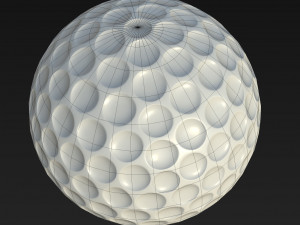 golf ball low poly pbr textures 2 types 3D 模型