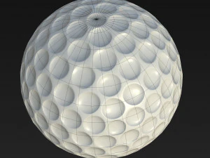 golf ball low poly pbr textures 2 types 3D Model