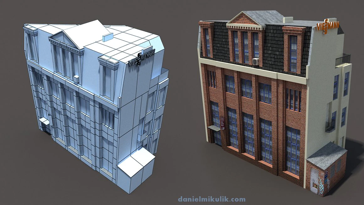apartment house low poly 154 3D Model .c4d .max .obj .3ds .fbx .stl .blend 