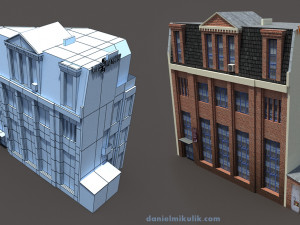 apartment house low poly 154 3D Model