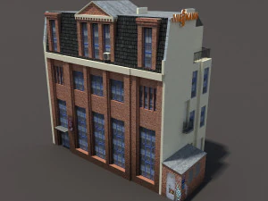 apartment house low poly 154 3D Model