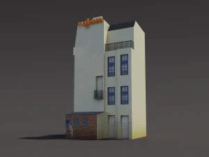 apartment house low poly 154 3D Model