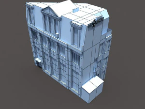 apartment house low poly 154 3D Model