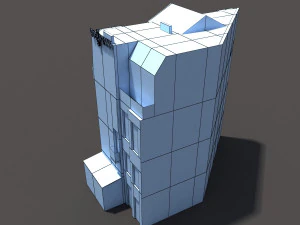 apartment house low poly 154 3D Model
