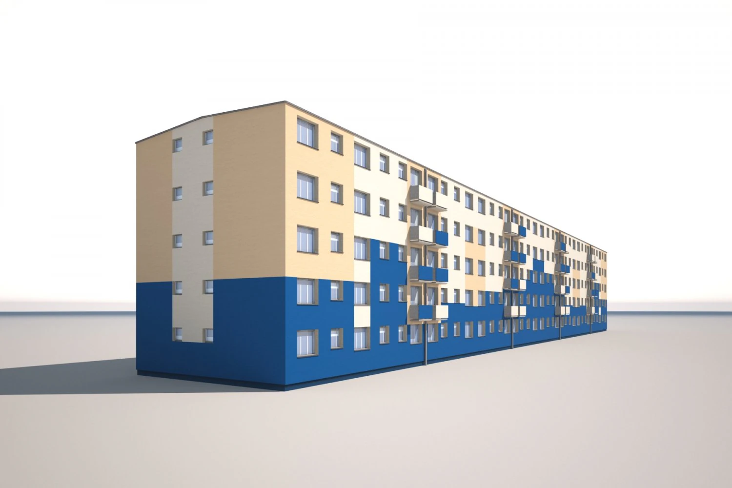 apartment building 153 3D Model .c4d .max .obj .3ds .fbx .stl .blend 