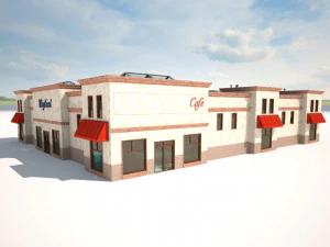 будівництво ринку 3D Модель