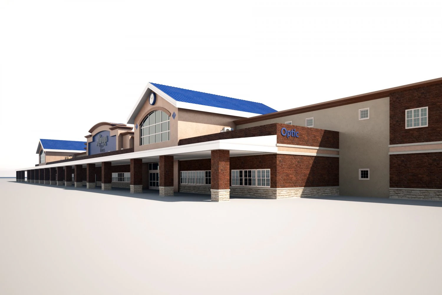 super market building 3D Model .c4d .max .obj .3ds .fbx .stl .blend 