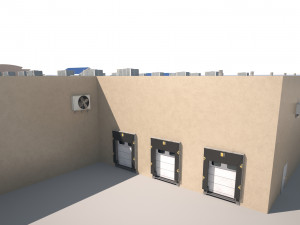 super market building Modello 3D