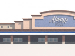 super market building Modello 3D