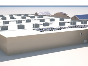 super market building Modello 3D
