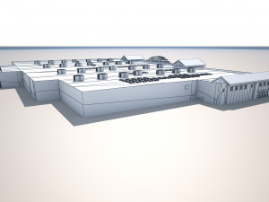 super market building Modello 3D