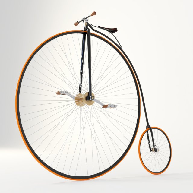 penny farthing bicycle 3D Modell in Fahrrad 3DExport