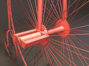 penny farthing bicycle 3D Модель