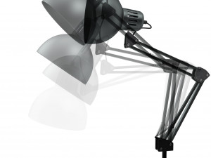 retro desk lamp riged 3D Model
