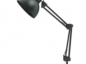 retro desk lamp riged 3D Model