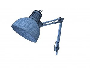 retro desk lamp riged 3D Model
