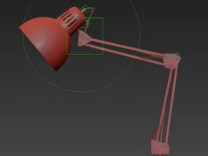 retro desk lamp riged 3D Model