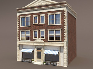 apartment building 156 low poly 3Dモデル